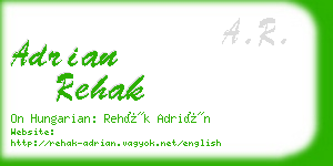 adrian rehak business card